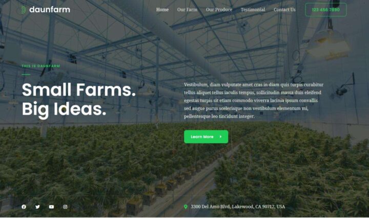 Agricuture Farming Website Design