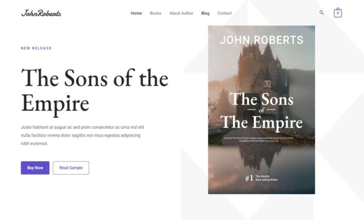 Book Selling Website Design Personal Author