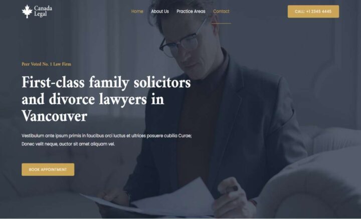 Family Lawyer Portfolio Website Design