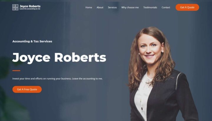 Personal Portfolio Website Design for Accountant