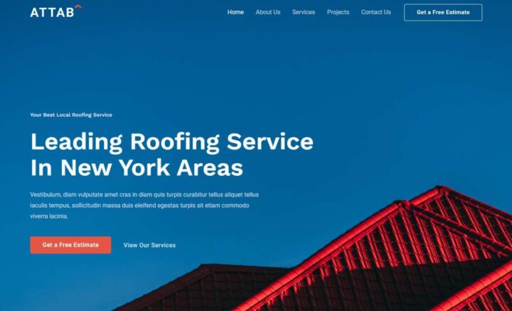 Roofing Services Business Website Design