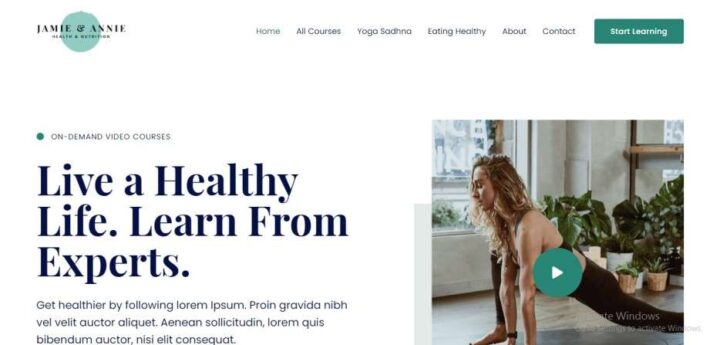 Yoga Teacher Website Design