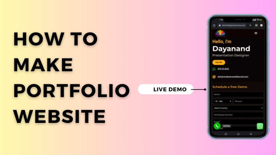 How To Make A Portfolio Website Best Step by Step Guide