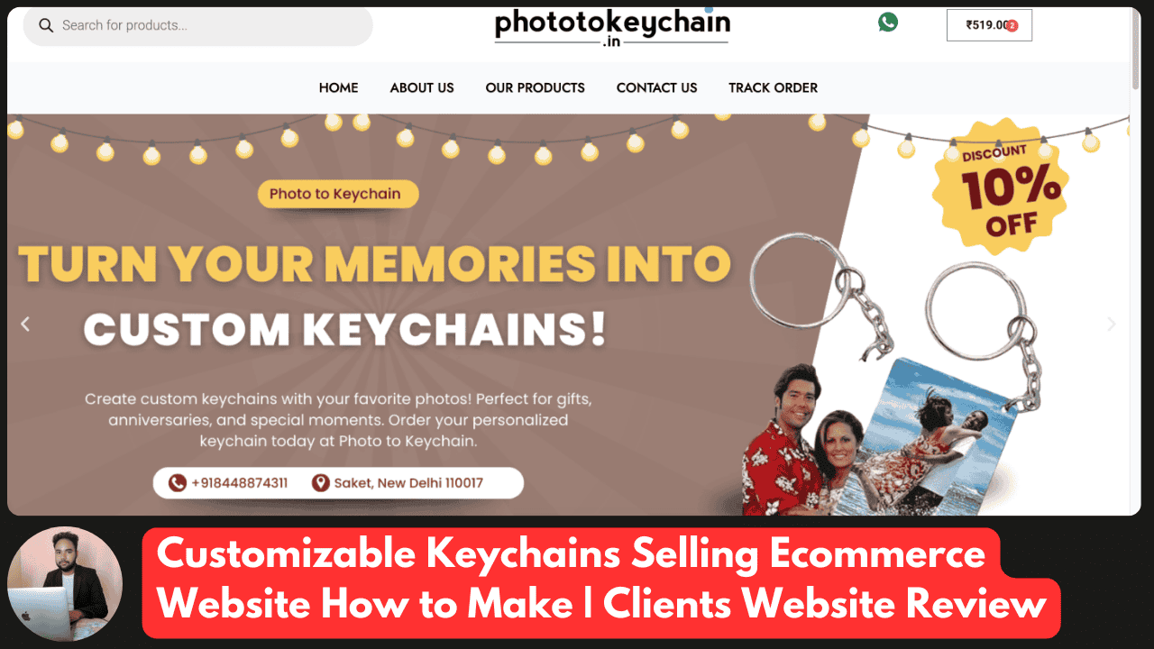 Customizable Keychain Selling E-Commerce Website