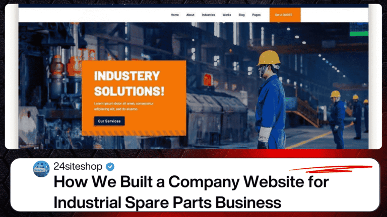 Recent Project: Industrial Spare Parts Company Website Built