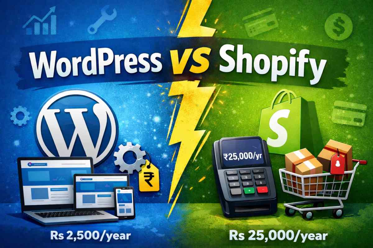 WordPress vs Shopify comparison for Indian businesses