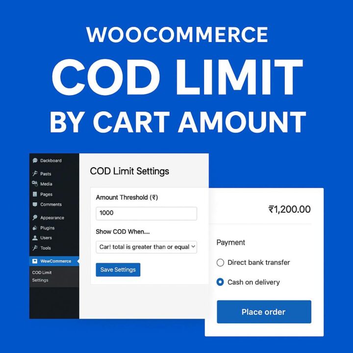 WooCommerce COD Limit by Cart Amount – Conditional Cash on Delivery Plugin