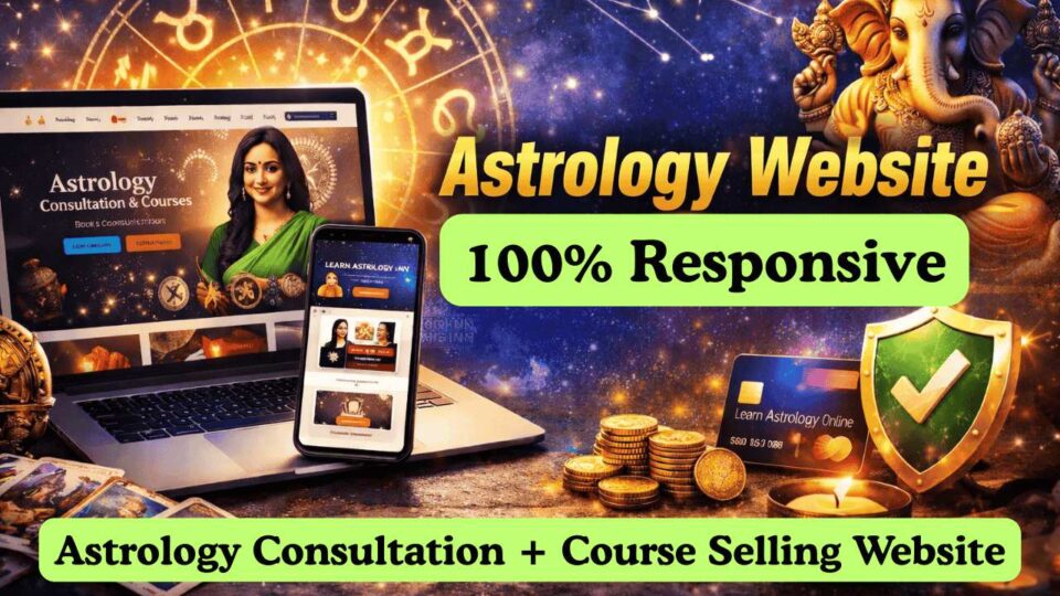 Astrology Consultation & Course Selling Website | Client Project Completed | With Payment Gateway