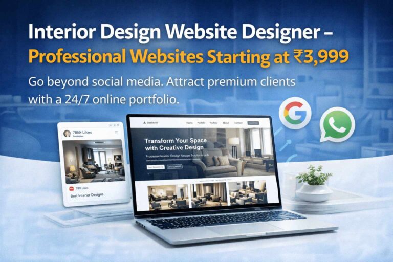 Interior Design Website Designer – Professional Websites Starting at ₹3,999