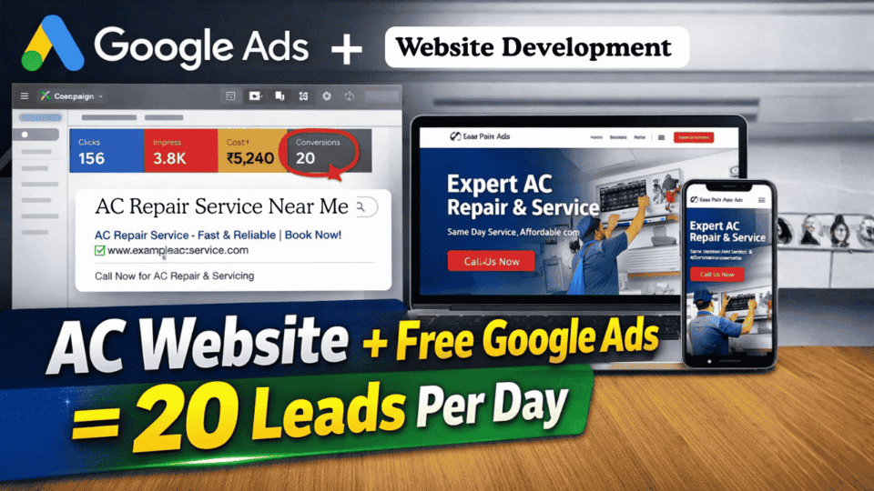 How We Built an AC Repair Website That Gets Daily Enquiries Using Google Search Ads