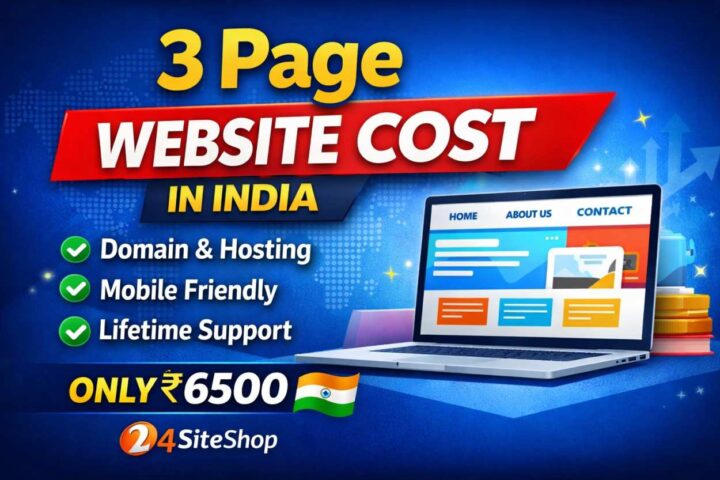 3 Page Website Cost in India – Professional Website for ₹6500