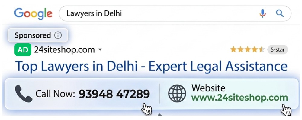 Google Search Ads example