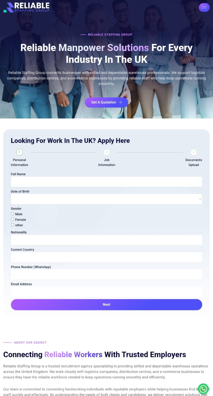 Manpower Website google ads