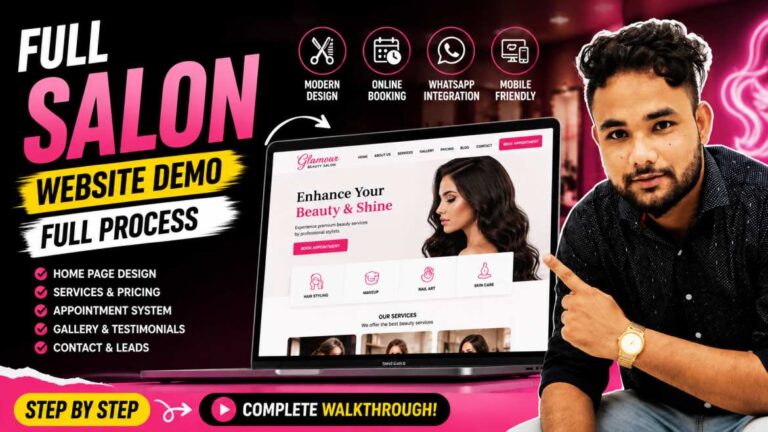 Salon Website Design – Modern Beauty Salon Website Project
