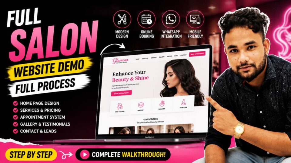 Salon Website Design – Modern Beauty Salon Website Project