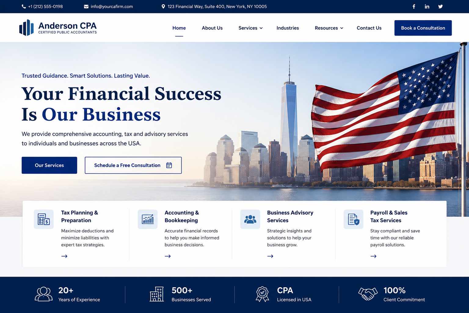 Business website designed by 24siteshop