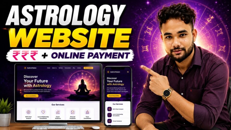Astrology Website Design & Development with Online Payment | Completed Project