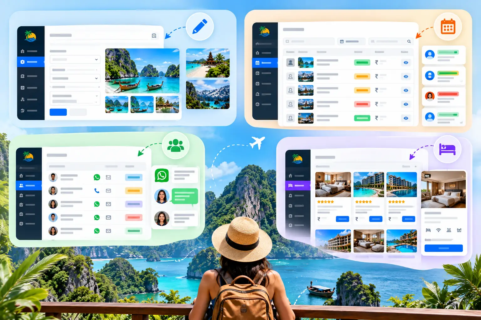 Tour management dashboard for travel agency owners to manage tours, bookings and enquiries