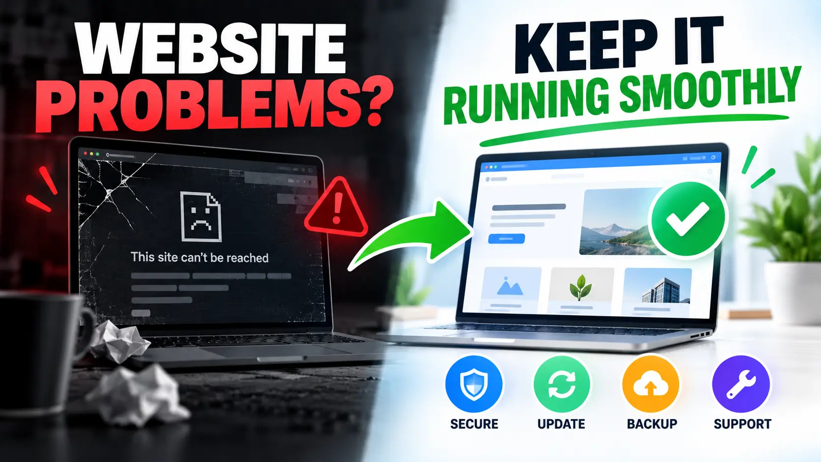 24siteshop annual website maintenance plan — backups, security scanning and updates