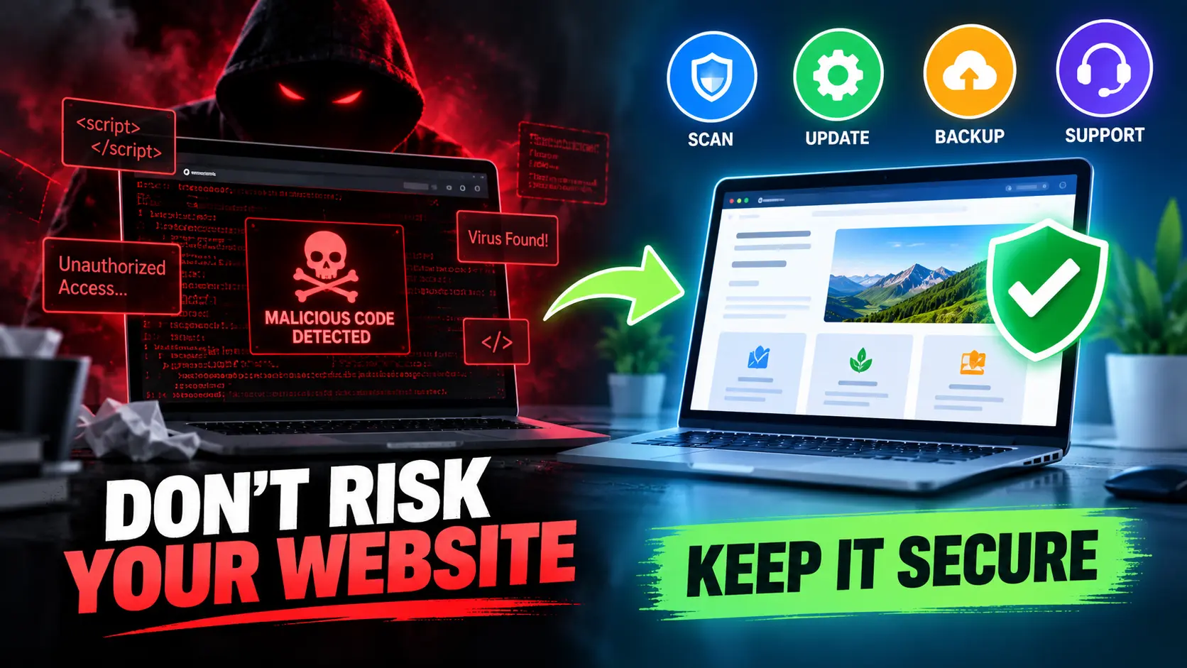 What happens to a WordPress website left without maintenance — hacks, broken updates, lost backups